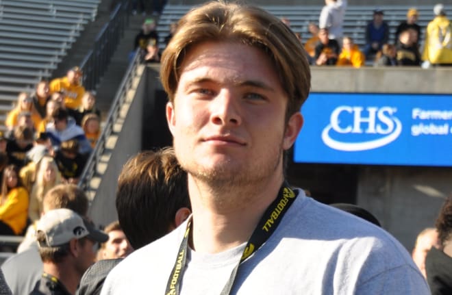 Class of 2017 defensive end Dylan Boles on his Iowa visit one week ago.