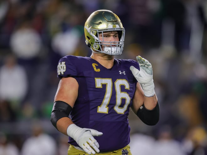 Notre Dame left tackle Joe Alt is one of four finalists for the 2023 Lombardi Award.