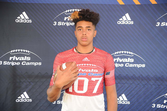 Class of 2019 safety Jeremiah Gray impressed at the Charlotte 3-stripe camp two weekends ago.