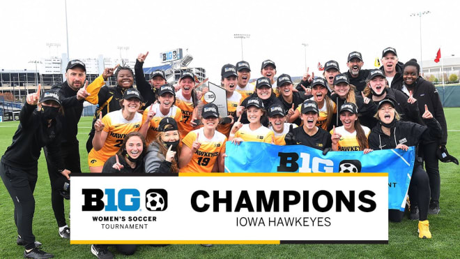 Iowa women's soccer wins the Big Ten title. (Photo: Hawkeyesports.com)