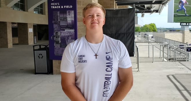 Hadley Panzer attended K-State's linemen camp on Saturday and earned an offer.