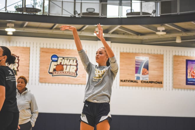 Notre Dame Fighting Irish women's basketball forward Natalija Marshall