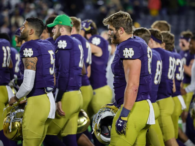 Notre Dame tight end Michael Mayer, right, couldn't carry the Irish offense to a victory over Stanford.