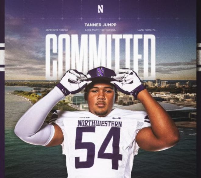 Lake Mary (Fla.) DT Tanner Jumpp committed to Northwestern on June 21.
