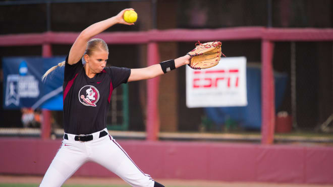 Florida State redshirt senior Jessica Burroughs threw a complete game in her team's 3-1 win over LSU on Friday.