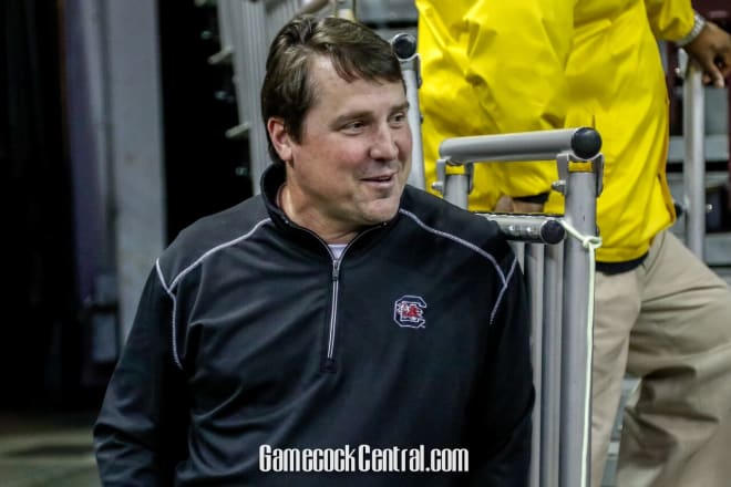 Gamecock head football coach Will Muschamp attended Sunday's WBK game.