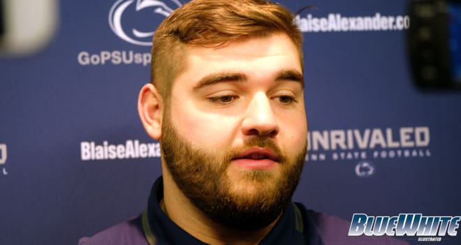 Bates answered questions from reporters at the team's pre-bowl media day Friday at Beaver Stadium.