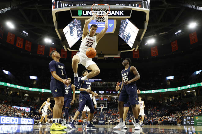 Francisco Caffaro had a season-high 8 points off the bench in Friday's win against Lehigh.