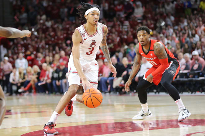 Nick Smith Jr. scored a game-high 26 points in Arkansas' win over Georgia on Tuesday.