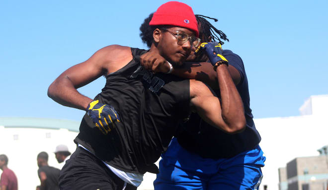 California defensive end Kevonte Henry is committed to Michigan Wolverines football recruiting, Jim Harbaugh.