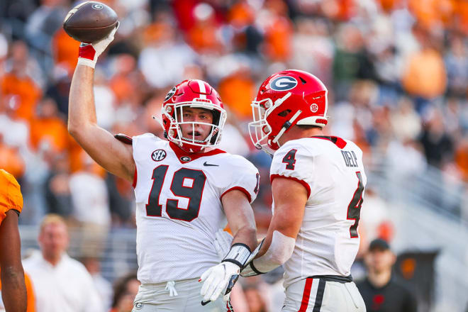 Brock Bowers is one of 11 Bulldogs taking part in the NFL Combine.
