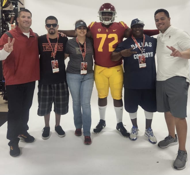 Four-star Santa Ana-Mater Dei offensive tackle DeAndre Carter has made multiple trips to USC already this offseason.