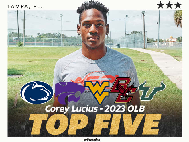 Tampa Tech three-star OLB Corey Lucius covers top-five schools 