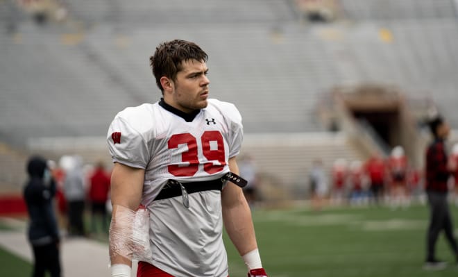 Tatum Grass has shown a jump in his confidence during spring camp (Kelli Steffes/UW Athletics)