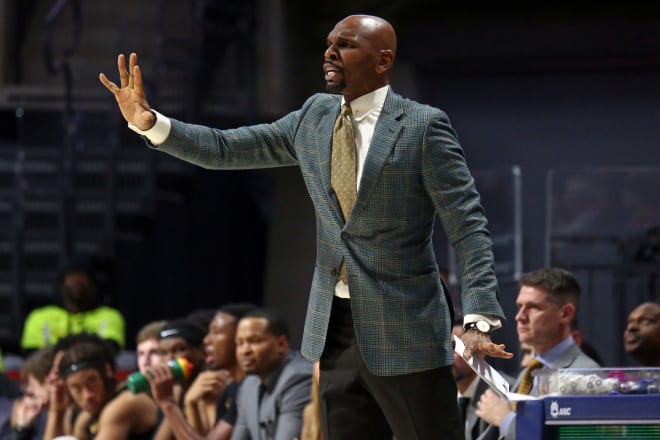 Vanderbilt Commodores head coach Jerry Stackhouse gives directions to his players during the second half against the Ole Miss Rebels at The Sandy and John Black Pavilion at Ole Miss. Mandatory Credit: Petre Thomas-USA TODAY Sports