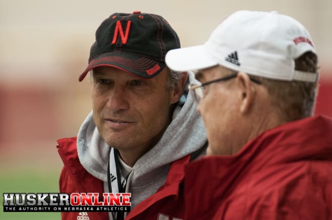 Mike Riley and Safeties coach Bob Elliot