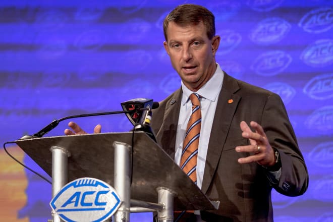Dabo Swinney has Clemson positioned to return to the top of the ACC after a brief hiatus. 