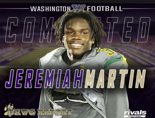 Former four-star San Bernaardino (Calif.) Cajon defensive end Jeremiah Martin has transferred to UW. 