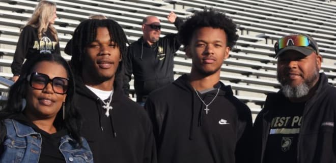 The Burrell family at Friday's Black & Gold Spring Game