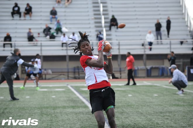 Wood during WR drills during the Rivals Camp in Miami