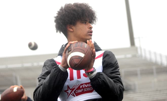 Rivals100 quarterback Dante Moore holds a Michigan Wolverines football recruiting offer.