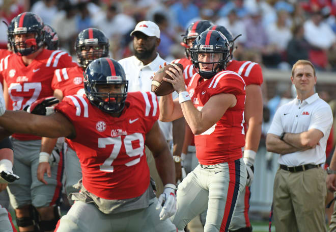 Shea Patterson threw for 2,259 and 17 touchdowns in just seven games last year at Ole Miss.