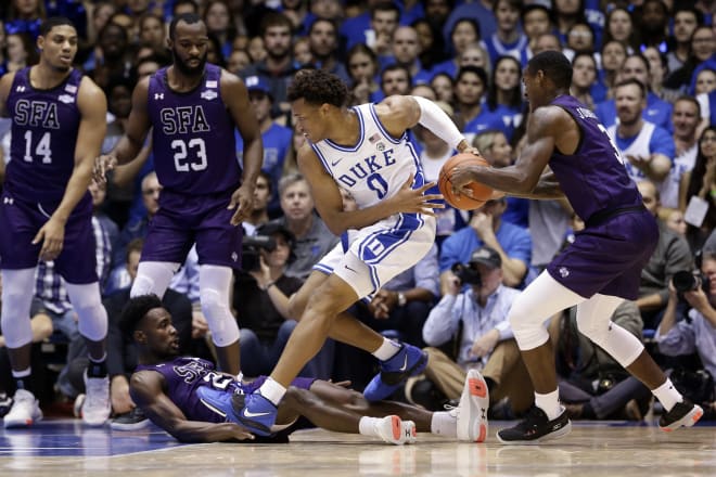 Duke turned the ball over 22 times in its upset loss to Stephen F. Austin. 