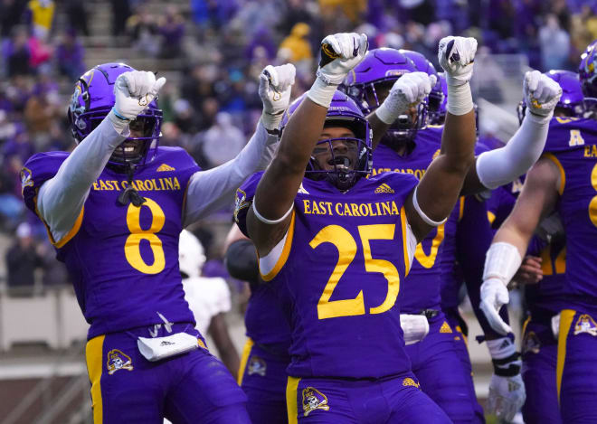 Audi Omotosho, Keaton Mitchell and the ECU offense hope to crank it up once again on Saturday at Navy.