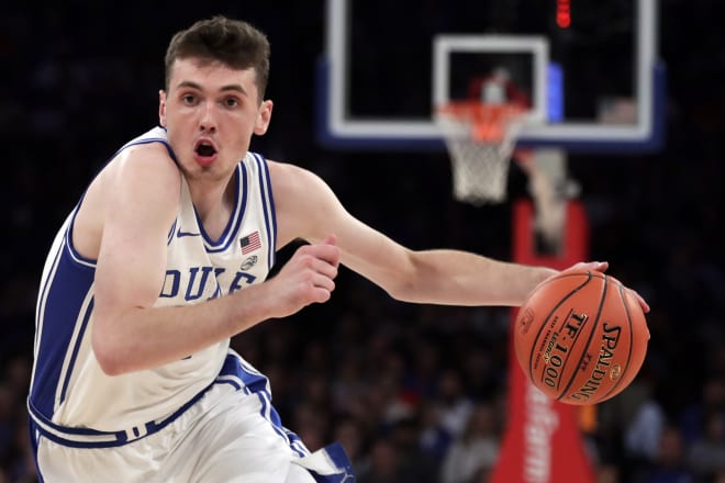 Matthew Hurt helped Duke with three 3-pointers in his college debut.