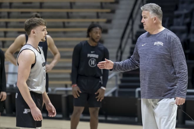 Purdue guard Braden Smith and Coach Matt Painter