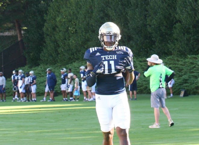 Ezzard posing for the camera during practice 