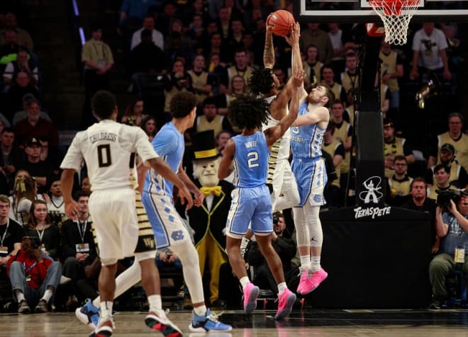 White's versatility defensively has been big for the Heels.