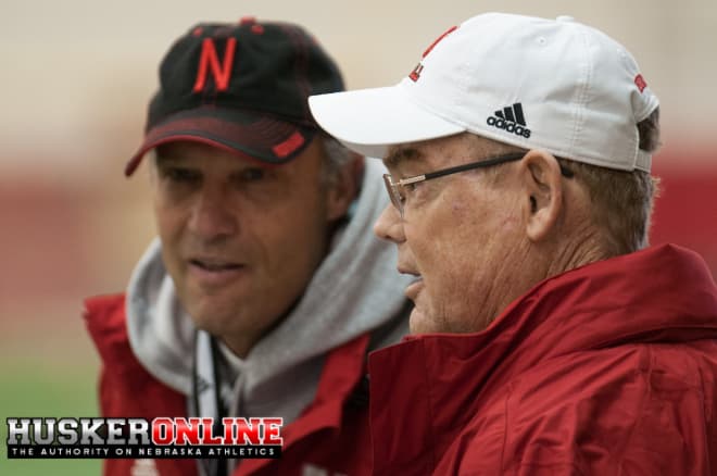 Mike Riley and Safeties coach Bob Elliot