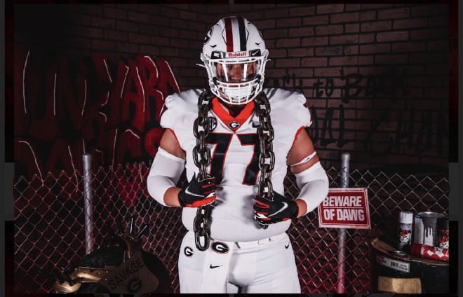 Georgia offensive line commit Malachi Toliver. Photo via Toliver's Twitter.