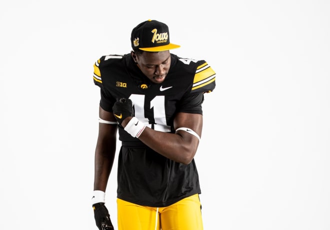 Defensive end Messiah Blair made his first visit to Iowa on Friday.