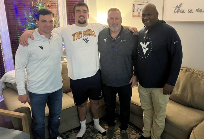 WVU OL signee Kyle Altuner enjoyed an in-home visit with the WVU staff