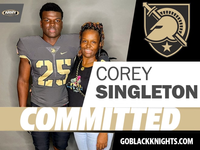 Talented RB Corey Singleton and his mom during this past weekend’s OV to West Point