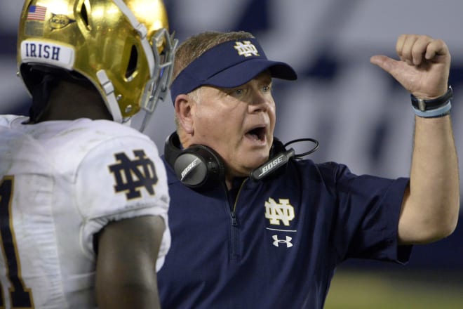 Former Notre Dame Fighting Irish football head coach Brian Kelly