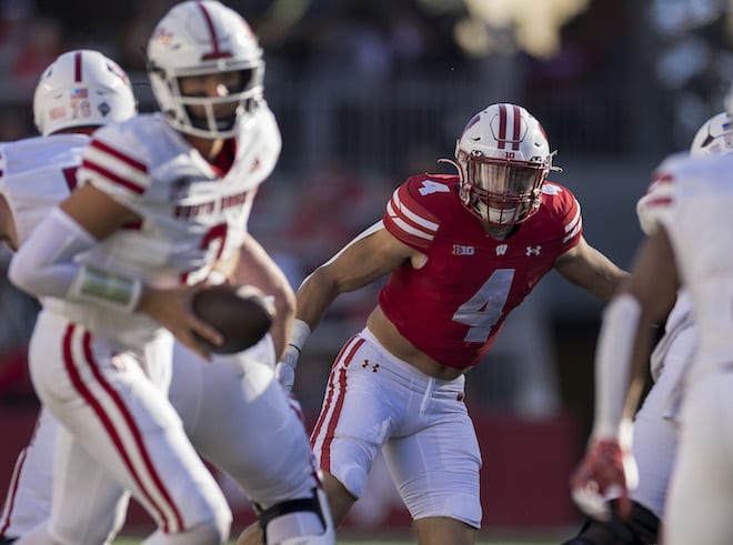 Wisconsin linebacker Tackett Curtis. 