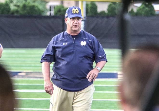 Offensive line coach Harry Hiestand said Notre Dame is the main reason his prospects gravitate to the school.