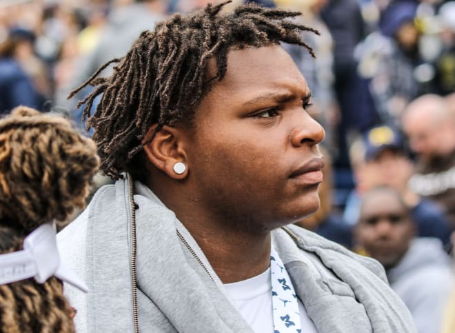 Davion Weatherspoon of Eastpoint (Mich.) Harper Woods is one of the younger offensive line prospects in the country to hold a Michigan offer.