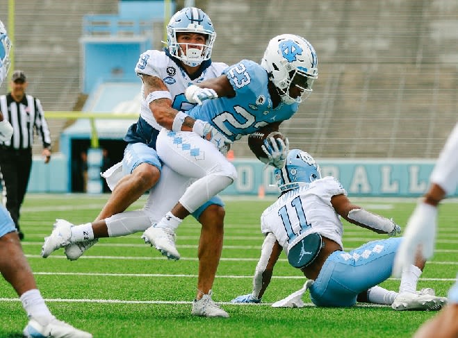 True freshman George Pettaway (23) continues making an impression during UNC's fall camp. 