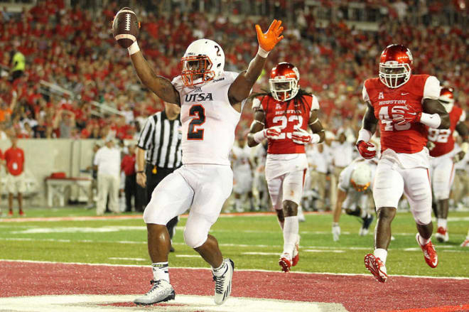 Jarveon Williams had one of the Roadrunners' three touchdowns on the opening night at Houston's TDECU Stadium in 2014.