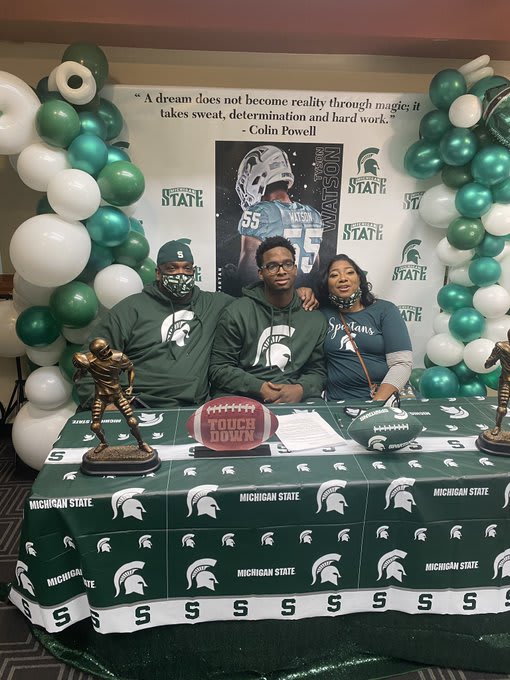 Tyson Watson with his parents, Lee and Shonda Watson.