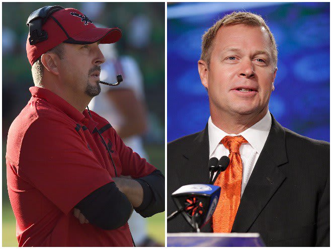 Beau Baldwin (left) and Bronco Mendenhall (right) are closely tied to the OSU search