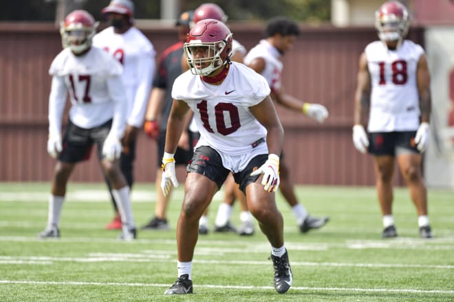 Sophomore Ralen Goforth will be competing for a major role at middle linebacker, especially with the Trojans already losing two key guys at that spot to season-ending injuries.