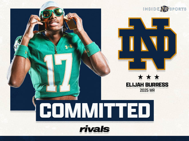 Notre Dame football has secured its first commitment at the wide receiver position in the 2025 recruiting class. Less than a month after reporting an Irish offer, Elijah Burress has committed to Notre Dame.