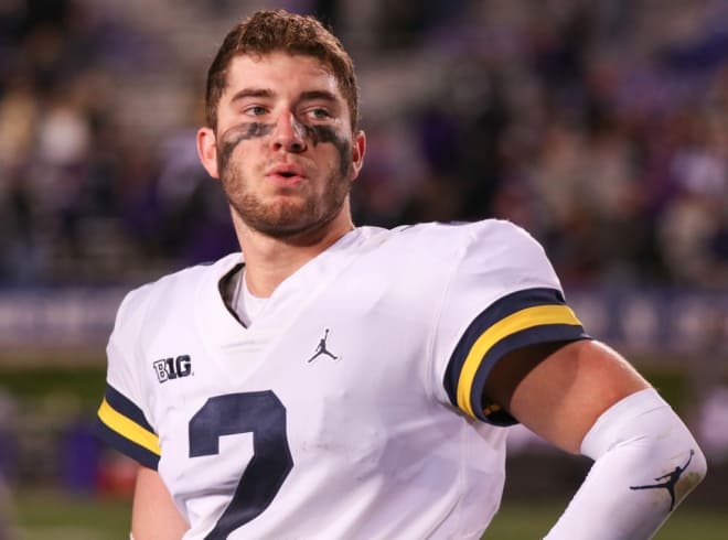 Shea Patterson completed 15 of his 24 passes for 196 yards against Northwestern.
