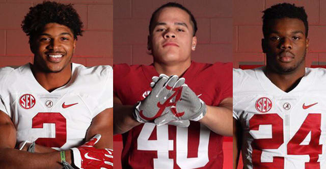Josh Jobe (left), Cameron Latu (Center), and Jerome Ford (Right) are all signing on Wednesday 