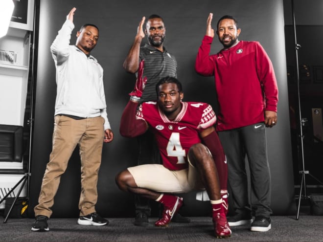 Texas four-star DB Braxton Myers shared photos from his photo shoot at FSU on social media.